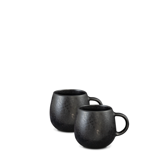 6er Black Stone Espressotasse schwarz