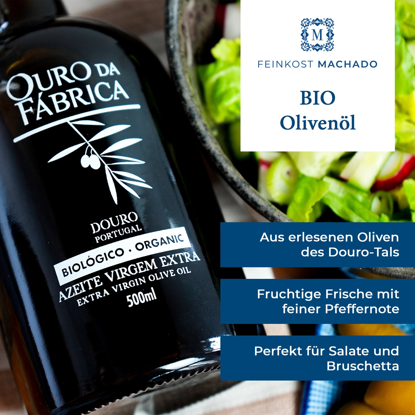 6x Ouro da Fabrica – BIO - Olivenöl 500 ml