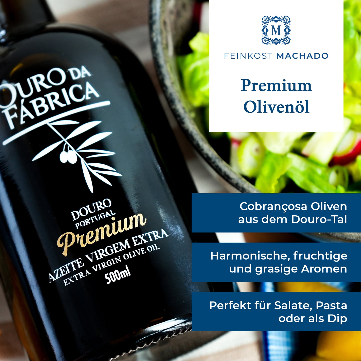 6x Ouro da Fabrica – Premium - Olivenöl 500 ml