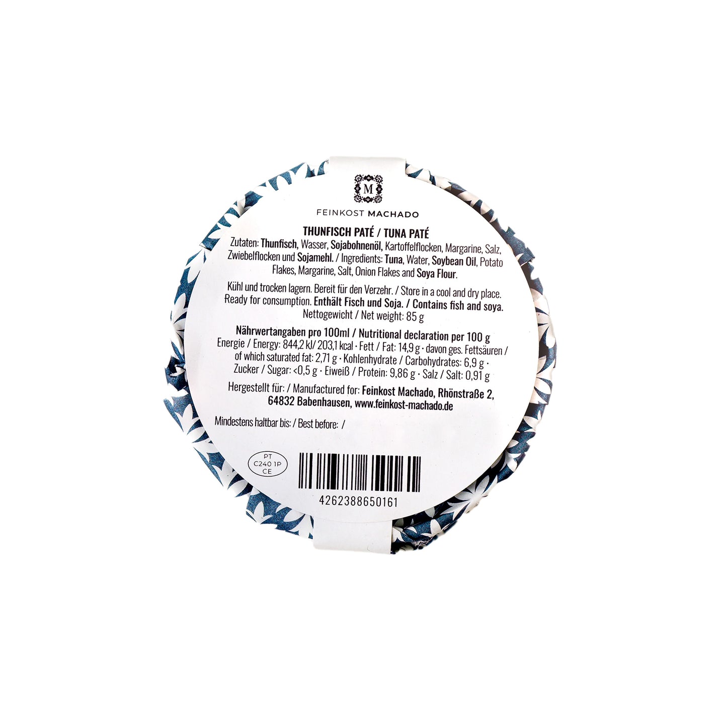 10x Feinkost Machado - Thunfisch Paté 85g