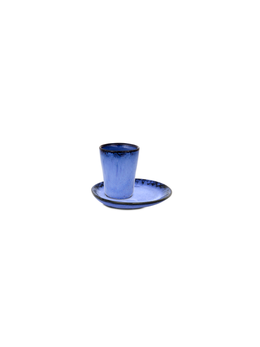 6er Set Amazonia Espressotasse mit Unterteller in  blau