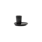 6er Set Amazonia Espressotasse mit Unterteller in  schwarz