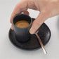 6er Set Amazonia Espressotasse mit Unterteller in  schwarz