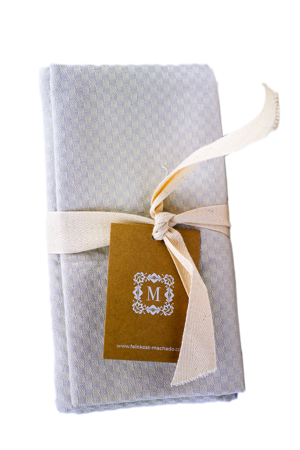 4x 3er Set Geschirrtuch kariert - grau