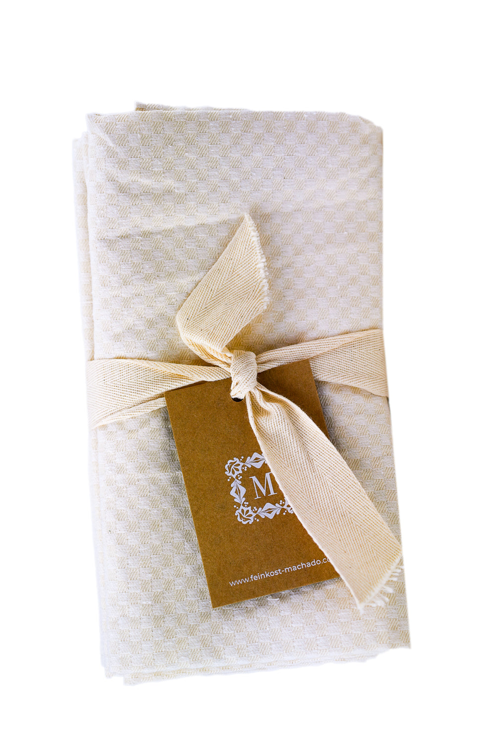 4x 3er Set Geschirrtuch kariert - weiß