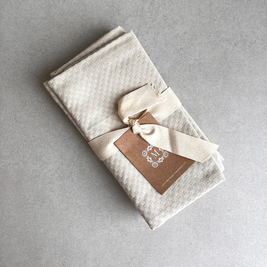 4x 3er Set Geschirrtuch kariert - grau